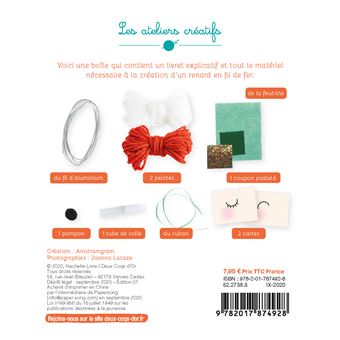 Déco en fil de fer renard - mini coffret avec accessoires