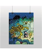 Affiche Marsupilami Collier de fleurs 28 x 35,5 cm