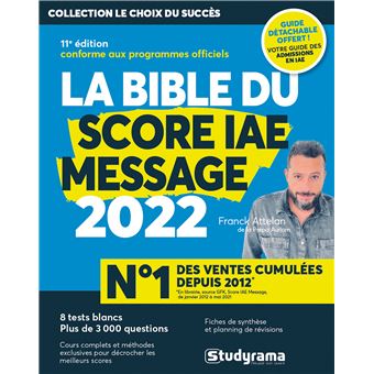 La Bible Du Score Iae Message 2021 10eme Edition 2020 Broche Franck Attelan Achat Livre Fnac