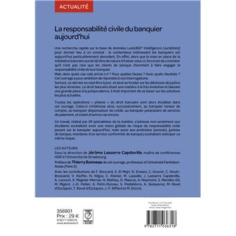 La responsabilite du banquier aujourd hui
