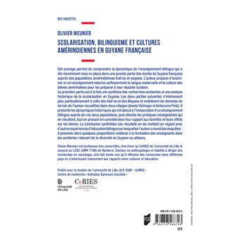 Scolarisation, bilinguisme et cultures amérindiennes en Guyane française