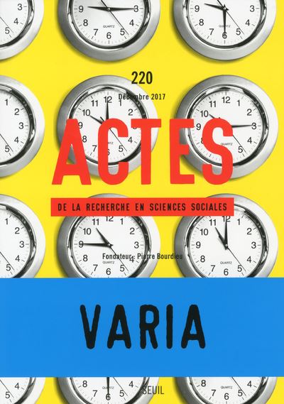 Actes de la recherche en sciences sociales,220