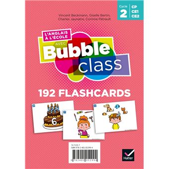 Bubble Class - Méthode Anglais CP, CE1, CE2, Cycle 2 Éd.2020 - Flashcards