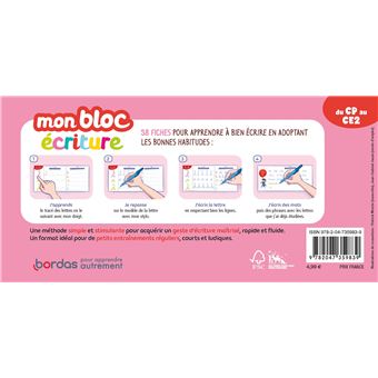 Mon bloc écriture du CP au CE2 - Pour avoir la plus belle des écritures