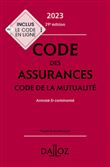 Code des assurances - Code de la mutualité 2023 29ed - Annoté & commenté