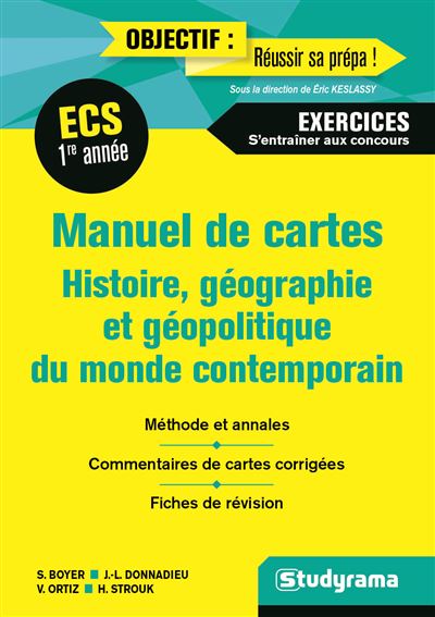 Manuel de cartes histoire géographie et géopolitique Monde contemporain - Vincent Ortiz - broché
