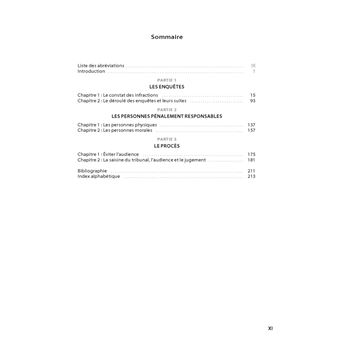 Droit penal de la securite et de la sante au travail