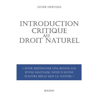 Introduction critique au droit naturel