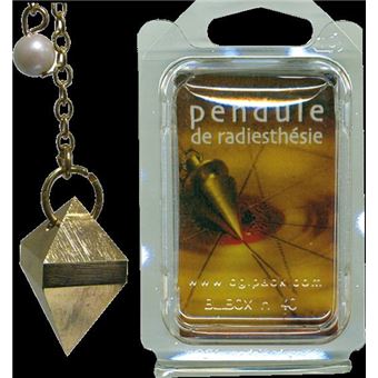 Blister Pendule double pyramide laiton