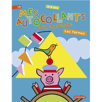 Livre d'autocollants ; les formes