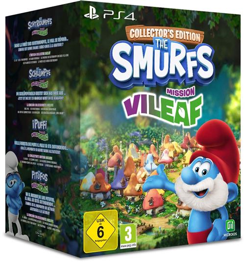 Pochette avant du jeu Les Schtroumpfs Mission Malfeuille Edition Collector PS4