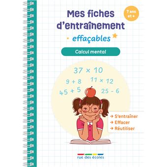 Mes fiches d’entraînement effaçables - Calcul mental