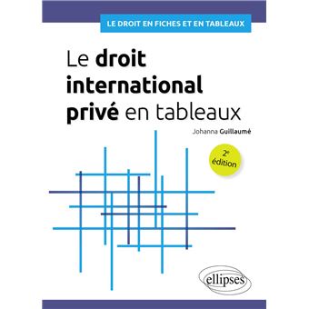 Le Droit International Privé En Tableaux - Broché - J. Guillaume ...