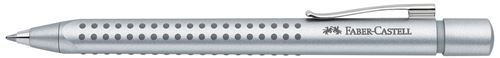 Stylo à bille Faber Castell Grip 2011 Corps argent métal Bleu