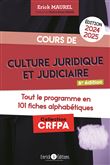 Cours de culture juridique et judiciaire 2024