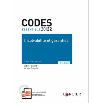 Code essentiel Insolvabilité et garanties 2022