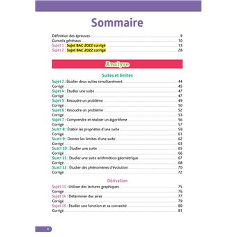 Annales Objectif BAC 2023 - Spécialité Maths