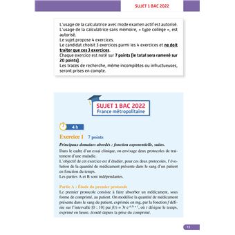 Annales Objectif BAC 2023 - Spécialité Maths