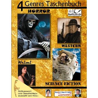 4 GENRES TASCHENBUCH KRIMI SCI-FI HORROR WESTERN