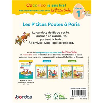 Cocorico Je sais lire ! 1res lectures - Les P'tites Poules à Paris spécial DYS