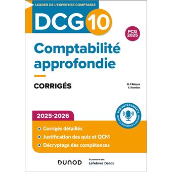 DCG 10 - Comptabilité approfondie - Corrigés 2025-2026