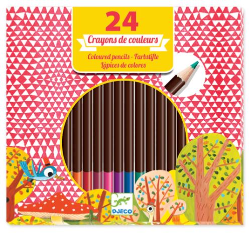 24 CRAYONS DE COULEUR