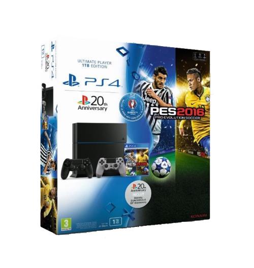 SONY SONY PS4 1TO + 2 MANETTES + PES EUR