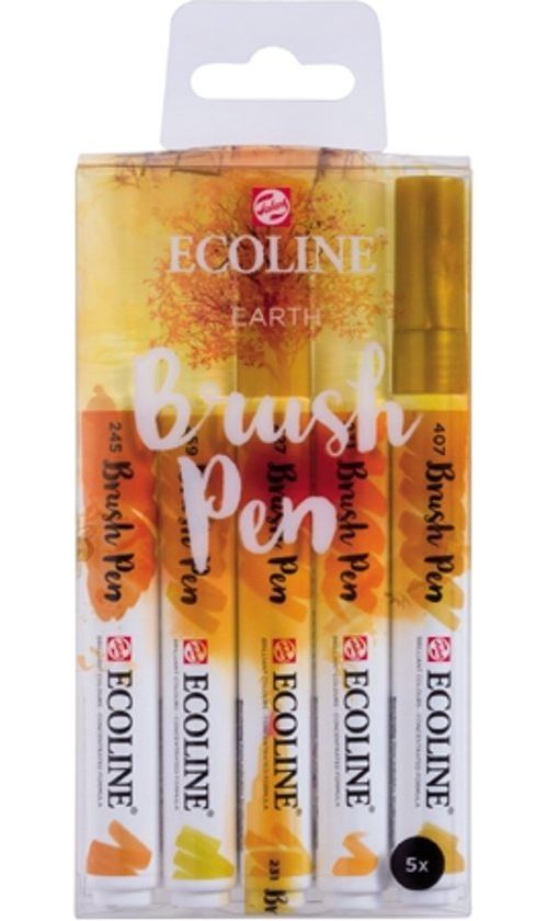 Talens Ecoline 5 brush pens Earth