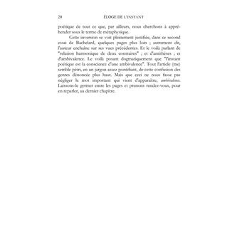 Éloge de l'instant