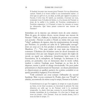 Éloge de l'instant