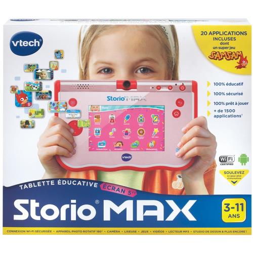 Tablette storio max xl 2.0 rose, jeux educatifs