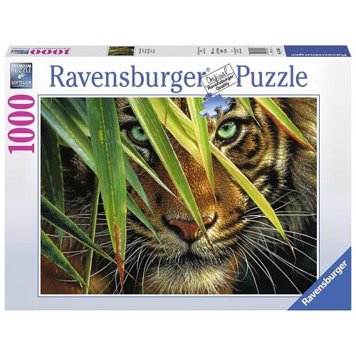 Puzzle 1000 Pieces Tigre Mysterieux Ravensburger 1000 Pieces Achat Prix Fnac