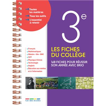 Les fiches du collège 3e