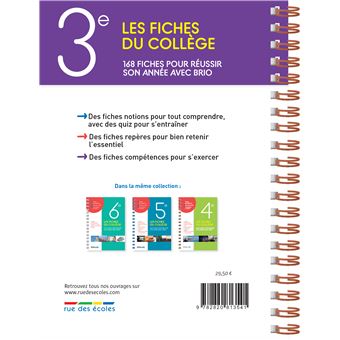 Les fiches du collège 3e