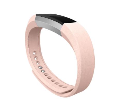 Fitbit Leather Band - Brassard pour suivi des activités - Large - rose blush - pour Fitbit Alta