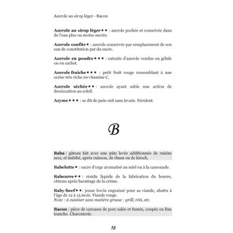 Dictionnaire alimentaire des reflux gastro-oesophagiens
