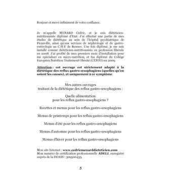 Dictionnaire alimentaire des reflux gastro-oesophagiens