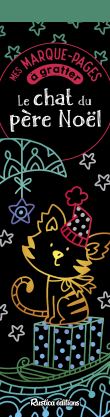 Mes marque-pages à gratter : Le chat du père Noël