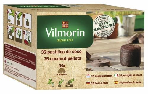 35 pastilles de coco tout en un Vilmorin 35 mm