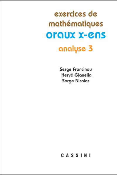 Oraux X ENS Analyse