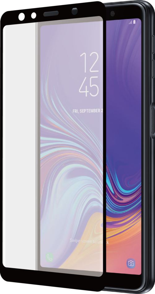 Azuri Curved Tempered Glass Rinox Armor Black Frame Galaxy A7 2018