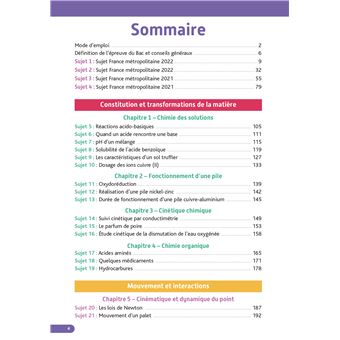 Annales Objectif BAC 2023 - Spécialité Physique-Chimie