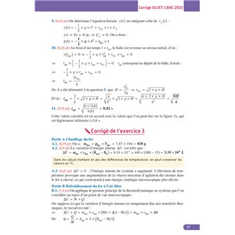 Annales Objectif BAC 2023 - Spécialité Physique-Chimie