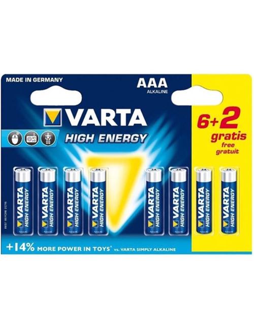 Varta High Energy 6+2 - Batterie 8 x AAA - Alcaline
