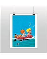 Affiche Boule et Bill Sortie en mer 28 x 35,5 cm