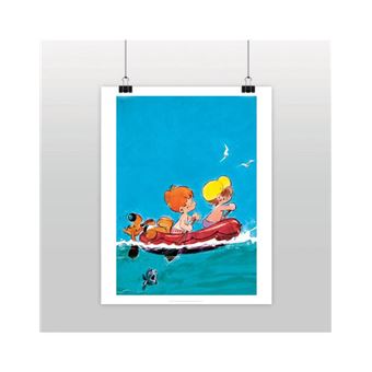 Affiche Boule et Bill Sortie en mer 28 x 35,5 cm