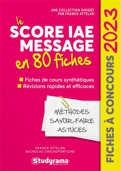 Score IAE message en 80 fiches