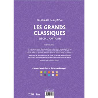 Coloriages mystères - Grands classiques Spécial Portraits