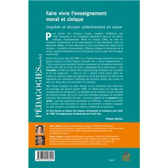 Faire vivre l'enseignement moral et civique