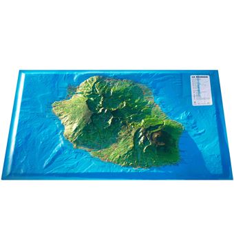 Carte en relief de La Réunion